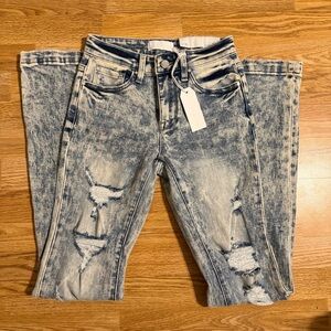 NWT Acid Wash Flare Jeans